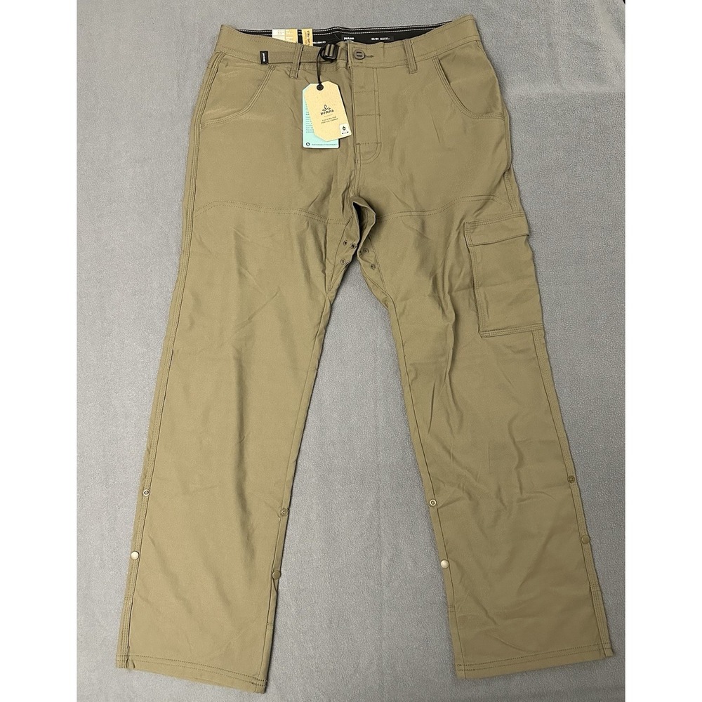 Prana Stretch Zion Pants II Mens Size 33x30 Slate Green Relaxed Fit Straight NWT